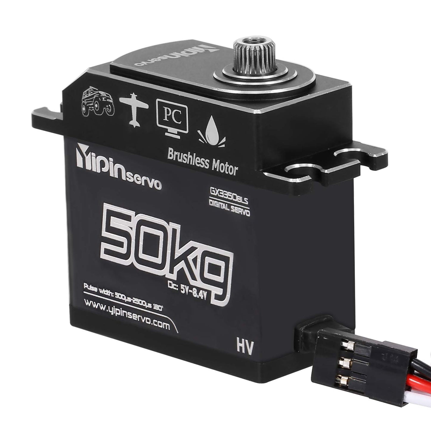 GoolRC Digital Servo GX3370BLS 70KG IP67 Waterproof Steering Servo 180 Full Metal Body Stainless Steel Gear Brushless Motor Serv