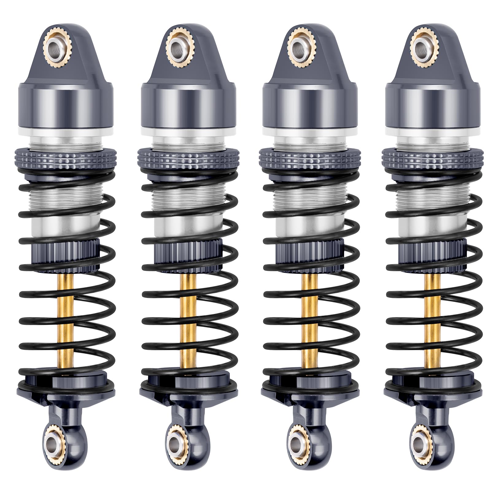 Brkrc Aluminum Front Rear Shocks Absorber Rc Damper For Arrma 1/18 Granite Typhon Mojave Grom Rc Crawler Upgrade (Titanium)