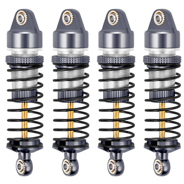 Brkrc Aluminum Front Rear Shocks Absorber Rc Damper For Arrma 1/18 Granite Typhon Mojave Grom Rc Crawler Upgrade (Titanium)