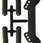 RPM Adjustable Front Body Mounts Posts for Slash, Rustler, Nitro Slash, Black