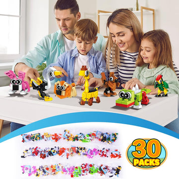 Insoon 30 Pack Party Favors For Easter Gift, 750 Pcs Animals Building Block Toy For Goodie Bag Stuffers, Classroom Student Prizes Children'S Day Birthday For Kids Boys Girls Ages 6-12+