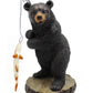 Stealstreet Ss-G-54267 Black Bear Fishing On Black Rock Figurine, 7'