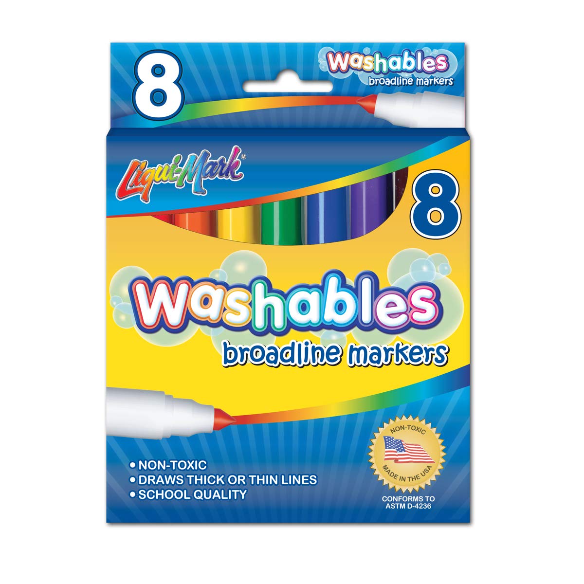 Liqui-Mark 8Pk Washable Markers