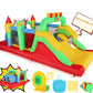 Whubefy 18X8.2Ft Large Bounce House For Big Kids 8-12, Blow Up Inflatable Obstacle Course With Slide Tunnels Jump Castle Bouncer