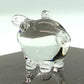 Sansukjai Pig Tiny Miniature Figurines Animals Hand Blown Glass Art Collectible Gift Decorate, V1 (Clear)