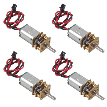 JUZITAO 4PCS Mini N20 Gear Motor DC 3V-6V Slow Speed Full Metal Gearbox Micro Motorfor DIY Robot Car RC Toys