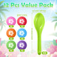 VercanMonth 12 Pcs Luau Games Hawaiian Spoon Race Games Toy Set Luau Party Favors Tropical Summer Birthday Party Themed Ball and