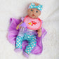 18INDC Baby Doll Clothes 16-18 Inch Mermaid -Themed Baby Dolls Accessories Set - Onesie Outfit  Blanket  Headband  Diaper  Bid  Bottle and Shoes