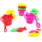The Dreidel Company Mini Beach Day Playsets (Pack of 12) 3.25'' Sand Bucket Play Set Box Includes, Pail, Shovel, Rake, Sifter Sc