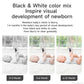 Tumama Black And White Baby Toys, High Contrast Baby Tummy Time Toys, Newborn Soft Books Mirror Rattles, Montessori Sensory Toys 0-12 Months, Hanging Infant Toys For Carseat Stroller Play Mat Crib