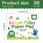 Aroic 36 Sheets Finger Paint Paper 11 X 14 Inches, Paint Pad For Kids, Fingerpaint Paper For Toddlers And Kids, Kids Art Supplies, Art Paper Construction Paper For Finger Painting, Drawing