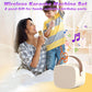 MEGUO Mini Karaoke Machine Microphone Fun Toys Christmas Birthday Gifts for mature-themed Kids/Toddler Boys Girls 3 4 5 6 7 8 9 10 11 12+ Portable Bluetooth Speaker with 2 Wireless Microphone
