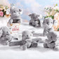Ceenna 16 Pcs Valentine's Day Elephant Stuffed Animal Slap Bracelets Plush Elephant Slap Bracelets 8.66 Inch Gray Adorable Eleph