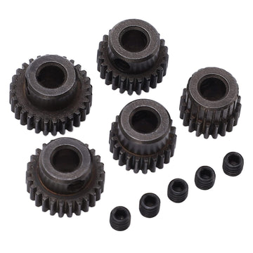 Haosie RC Motor Gear, 48DP 5mm Pinion Gear Set, 5PCS Steel Shaft Hole Gear, 20T 22T 24T 26T 28T Climbing Car Gear Accessories fo