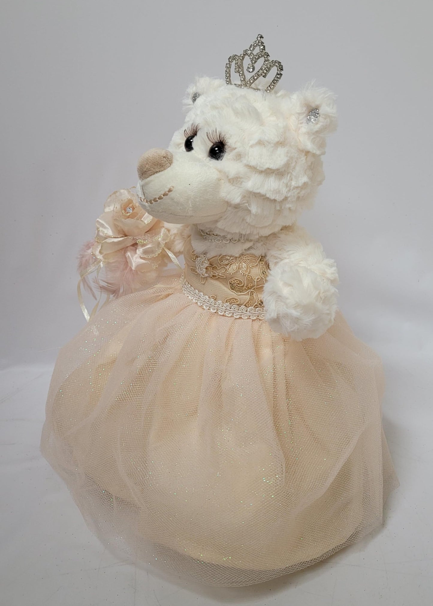 Kinnex Collections Since 1997 12' Quince Anos Quinceanera Last Doll Teddy Bear With Dress (Centerpiece) ~ Arc09831-34 (Champane)