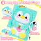 Penguin Diary For Girls With Lock, Plush Penguin Toys Gift For Teen Girls, Kids Writing Journal Notebook, Birthday Gifts For Little Girls Ages 5 6 7 8 9 10-12 Year Old
