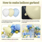 Blue Yellow Balloon Arch Kit, Blue Yellow Balloon Garland With Maca Blue Yellow And White Latex Balloons, Blue Yellow Balloon Ar
