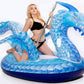 Giant Inflatable Dragon Pool Float, Cool ice Dragon raft 9 Feet Long with Faster Valve, Pool Float Floatie Ride On Summer Beach