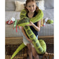 Maogolan 118 Inch Giant Green Stuffed Snake, Realistic Mommy Snake With 4 Babies & 2 Eggs Plush Toy, Large Green Boa Constrictor