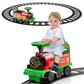 Honey Joy Ride On Train With Tracks, 6V Battery Powered Electric Ride On Toy For Kids, 16 Pcs Tracks, Flashing Lights & Music, Storage Seat, Playable Without Tracks, Gift For Boys Girls (Green)