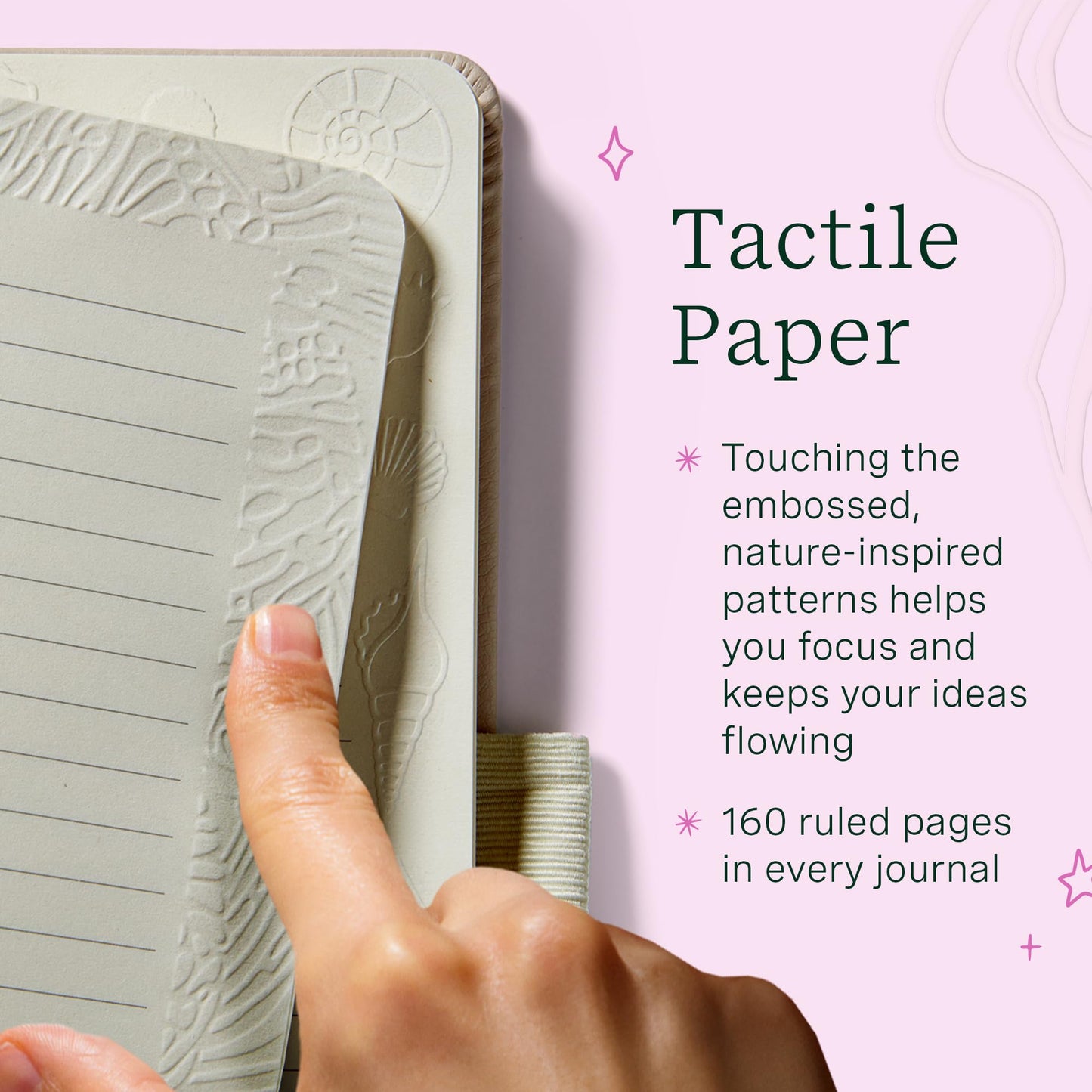 Lifelines Sensory Journal, 3-Pack Shake It Up Bundle - Fidget Ruled Notebook Journal With Interactive Tactile Cover & Embossed P