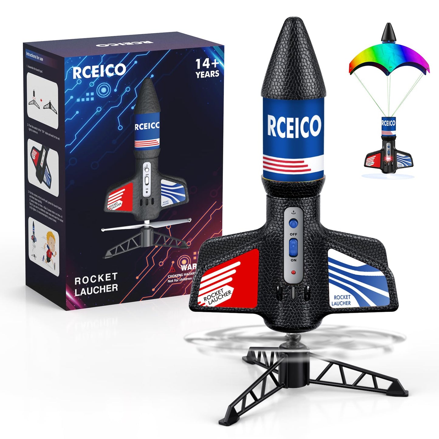 Rocket Launcher, 200 Feet Of Flight Altitude, Model Rocket Kits With Launch Set, Ultra-High Flying Air Toy Outdoor Toys For Ages 8-13, Birthday Gift For Kids Boys & Girls