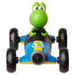 Mario Kart Jakks Nintendo Yoshi In Blue Mach 8 Vehicle 2.5 Inch Figure