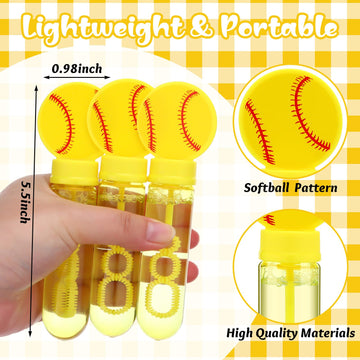 Pullcrease 16 Pcs Softball Bubble Wands Party Favors Softball Gifts Birthday Bubble Wand Bulk Softball Party Decorations Softbal