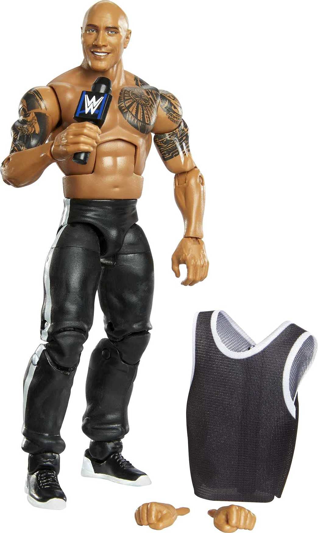 Wwe The Rock Elite Collection Action Figure, 6-In Posable Collectible Gift For Wwe Fans Ages 8 Years Old & Up