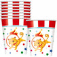 Disposable Paper Cups  9 Oz | Circus Carnival | 8 Pcs