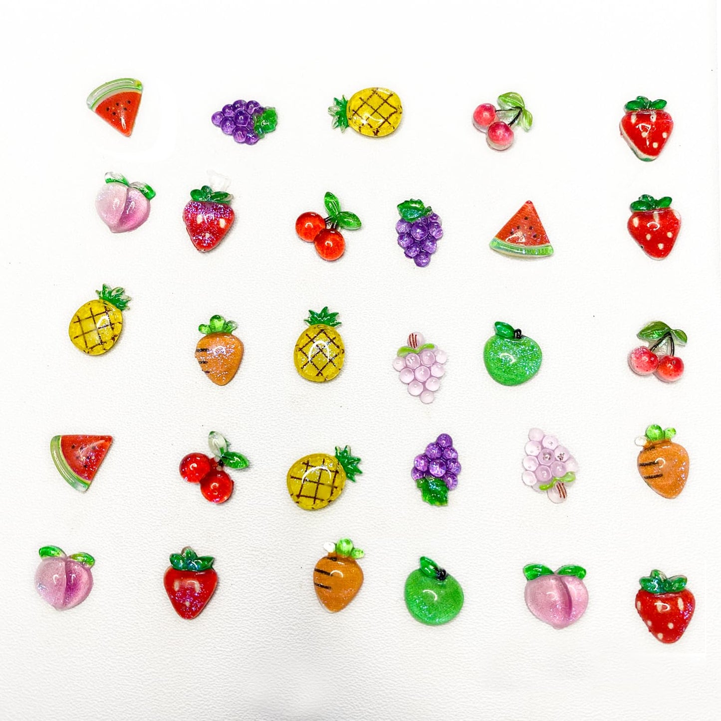 100Pcs Mini Fruit Decor For Dollhouse Resin Tiny Fruits For Crafts Micro Miniature Fruit For Fairy Garden Dollhouse Micro Landsc