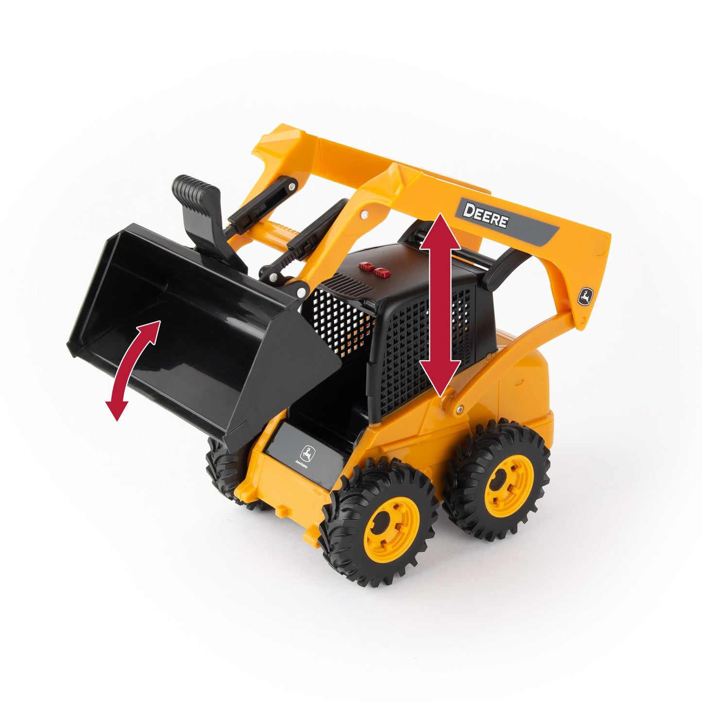 John Deere ERTL Big Farm John Deere Skid Steer Set - 1:16 Scale - Construction Toys Includes Barrels and Cones - Kids Toys Ages