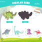 Fridge Magnetic Dinosaurs For Toddlers, 22Pcs Magnets Dinosaur Toys For Kids 3-5, Cute Dinosaurs Magnets For Fridge Flash Cards