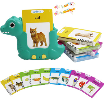 MAYAPHILOS English Talking Flash Cards with 224 Sight Words, Pocket Speech Therapy Toys, Interactive Autism Sensory Toy, Eductio