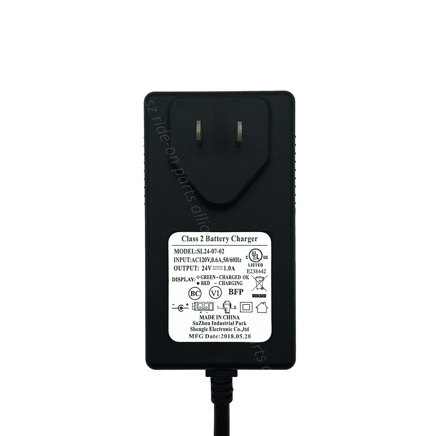 24 Volt Charger For Kid Ride On Car 24V Battery Charger For Grave Digger Monster Truck & Yamaha 24V Grizzly Riding Toy Powered Electric Car Accessories
