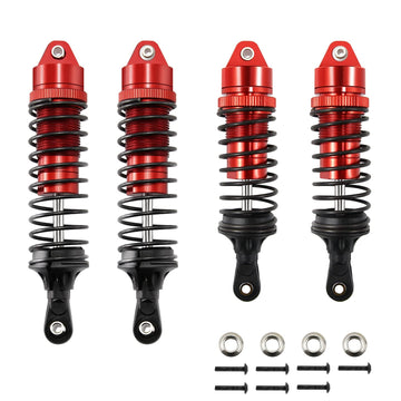 Front Rear Shock Absorber for 1/10 Slash Shocks,4PCS Aluminum Assembled RC Shock Damper for 1/10 4x4 4WD 2WD Rustler Stampede Ba