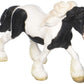 Collecta Black And White Piebald Gypsy Mare Vinyl Toy Animal Figure Black & White, 7.3''L X 4.3''H