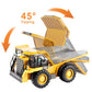 Dwi Dowellin Remote Control Dump Truck Toys for Boys 4-7,Construction Rc car with Metal Bed Lights/Sounds for Kids Age 8-12 Year