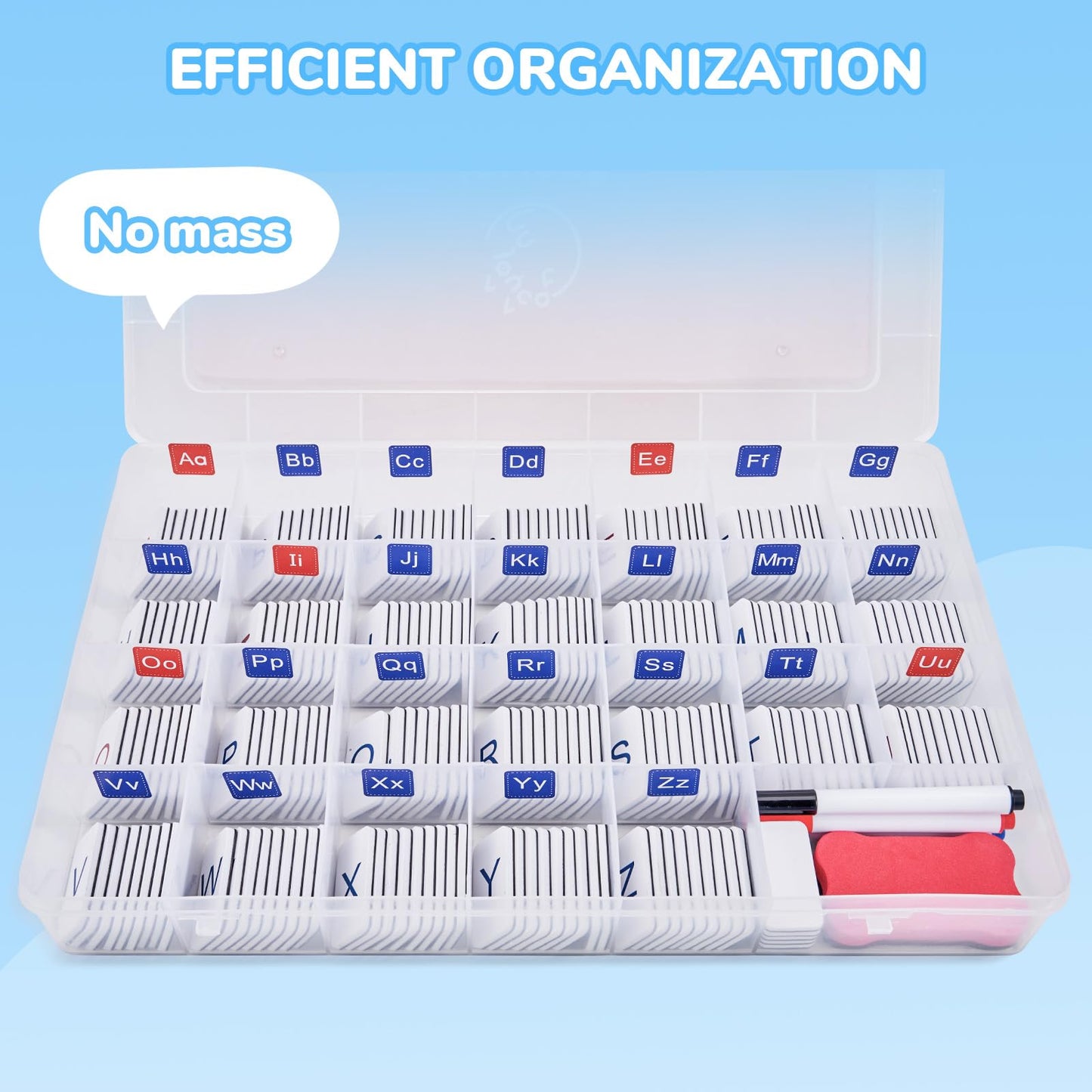 Classroom Magnetic Letter Tiles For Phonics And Spelling-Joycat 234 Foam Alphabet Tiles Magnetic Letters With Double-Side Magnet Board And Compartment Storage Case