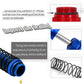RCMYou RC Shocks Absorber Damper Upgrades Part for 1/8 Sledge 4WD #95076-4,4PCS Alloy Front Rear Big Bore Full Metal Adjustable