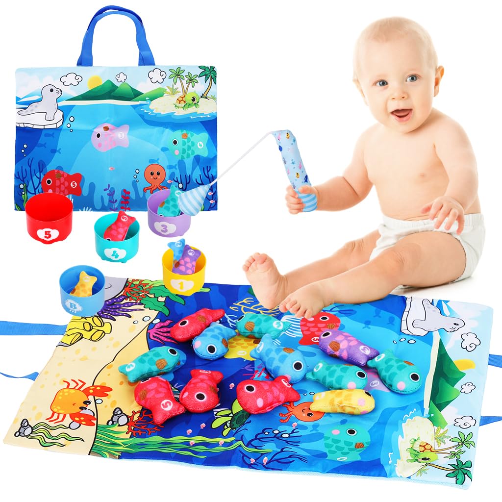 Snowie Soft Magnetic Fishing Game Set Toddler, Fish Catching Game For Kids, Fine Motor Skills Development & HandEye Coordinatio