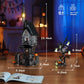 Tweandar Halloween Haunted Mansion Building Set,Before Xmas Haunted House Building Blocks Set With Light, Glow-In-The-Dark Pumpk