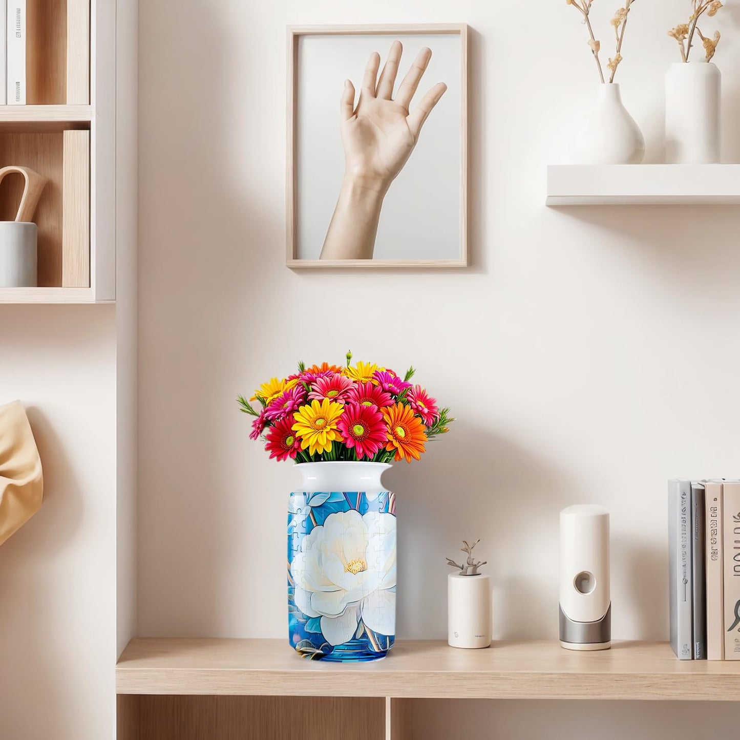 Yizhor Unique Flower Vase Puzzles for mature-themeds  162-Piece 3D Puzzle Planter Vases  Creative mature-themed Crafts for Women  DIY Gifts for Puzzle Lovers