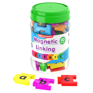 The Learning Journey Magnetic Linking Letters | Set Of 40 Colorful Abc Magnets | Lowercase Letters | Fridge Magnets For Toddlers 3+ | Alphabet Letters For Kids Spelling And Learning