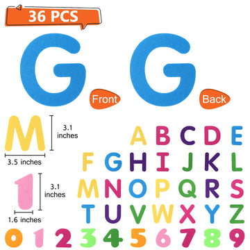 BXI 36 Pcs Alphabets Numbers & Letters Felt Board Story Pieces Set for Toddlers, Preschool & Kindergarten, Precut Felt Figures f