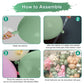 128Pcs Sage Green And Pink Balloon Arch Kit, Dusty Olive Green Blush Peach Beige Cream White Gold Latex Balloon Garland Kit For