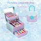 Merabufa Kids Makeup Kit For Girls 4 5 6 7 8-12Years Old ,45 Pcs Kids Real Makeup Set Washable Makeup Toys Birthday Hallowen For