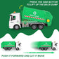 Mscredse 11.8'' Garbage Truck Toy With Dumping Function, Friction Powered Trash Truck Toy, Sound And Lights For Age 3-7 Years Ol