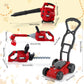 Arrowbash 4 Pcs Toy Gardening Tool Set for Kids Toy Leaf Blower  Trimmer Hedge Trimmer Push Lawn Mower Battery Play Set Christmas Birthday Party Gift for Boys Girls
