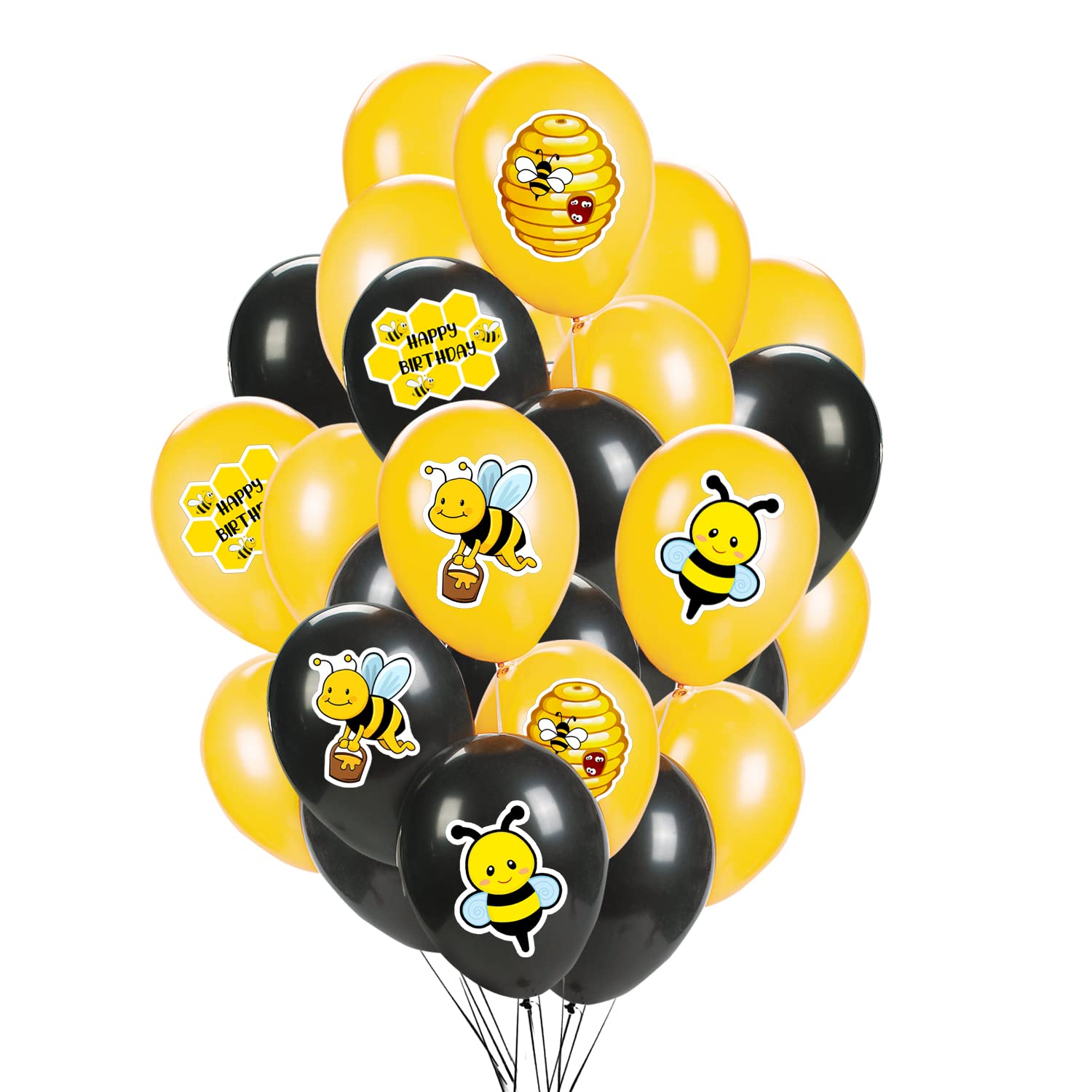 Wow Party Studio Honey Bee Cartoon Theme Balloons For Happy Birthday Party Weddings Holidays And Special Occasions Decoration  